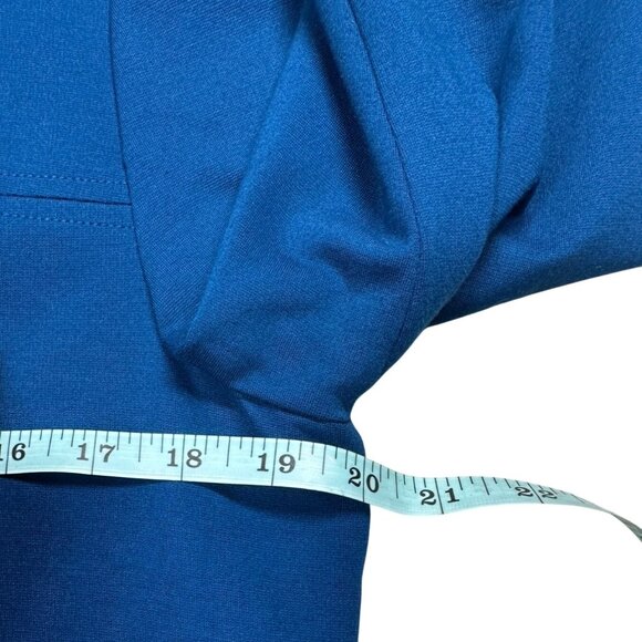 Chicos Jacket Womens Size 1 Blue Stand Collar Button Front Career Coat Pockets - Picture 8 of 10